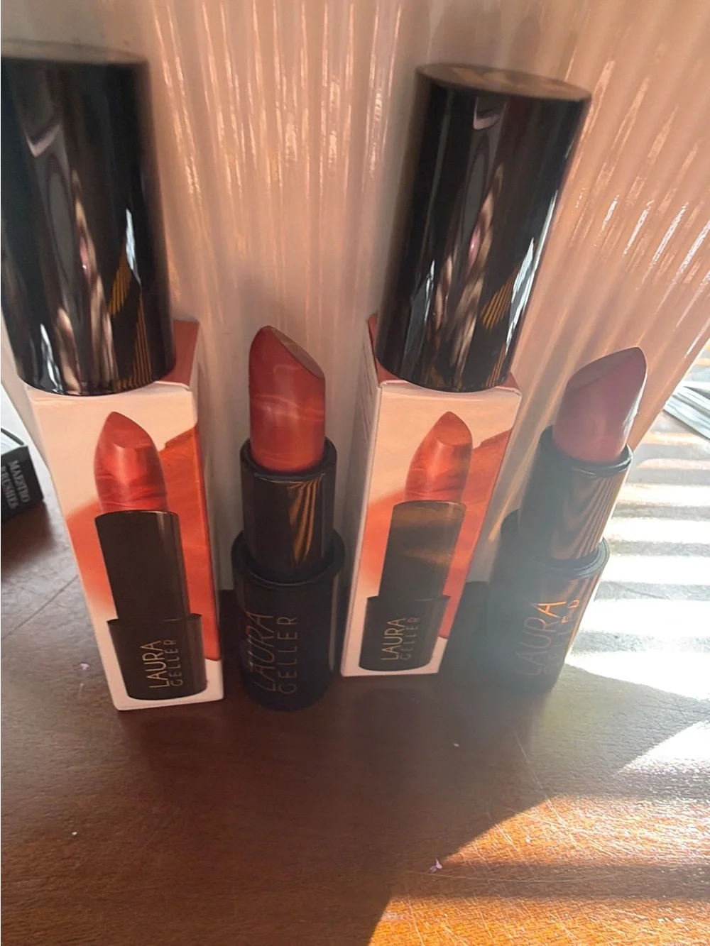 Bundle of 2 ,Laura Geller Italian Bellini Marble Lipstick - Sheer Peach Pink